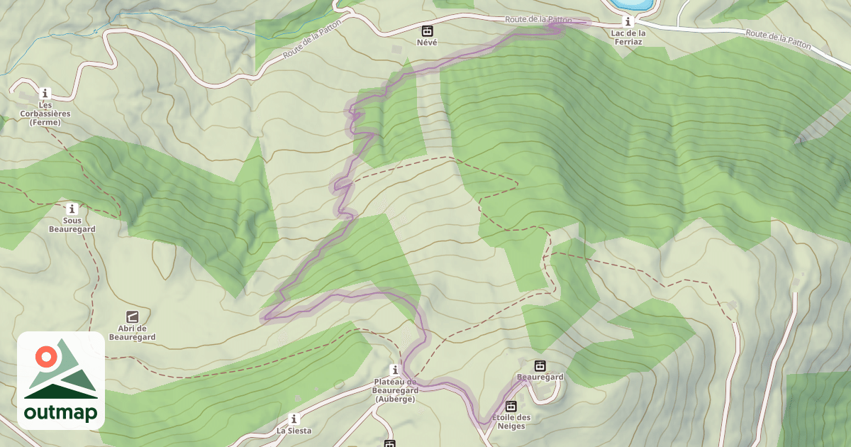 Map of Piste Descente VTT de la Ferriaz N°24