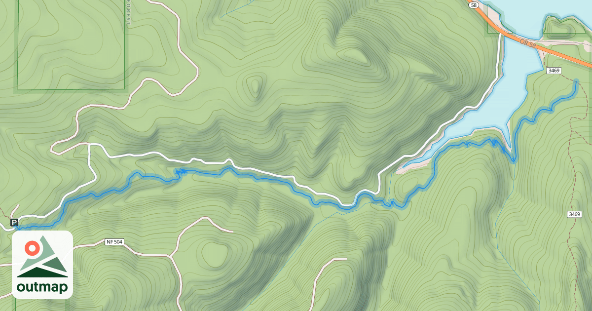 Map of Goodman Creek Trail #3461.1