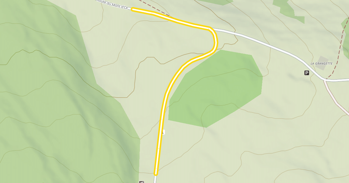 Map preview of Route du Mont d'Or