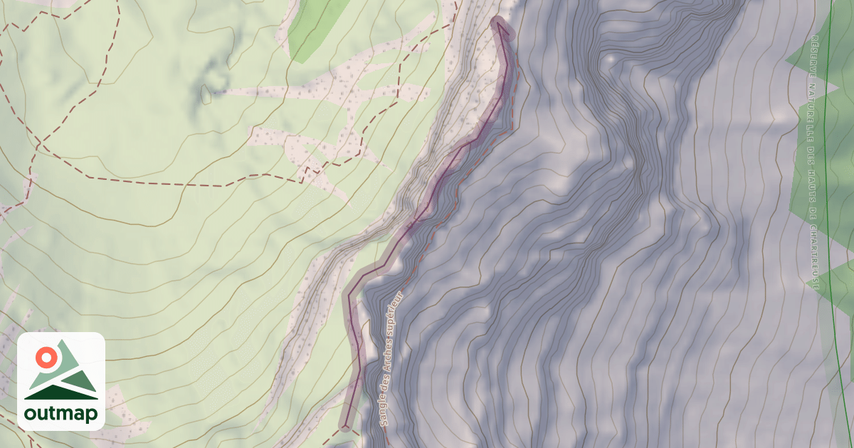 Map of Climbing Route