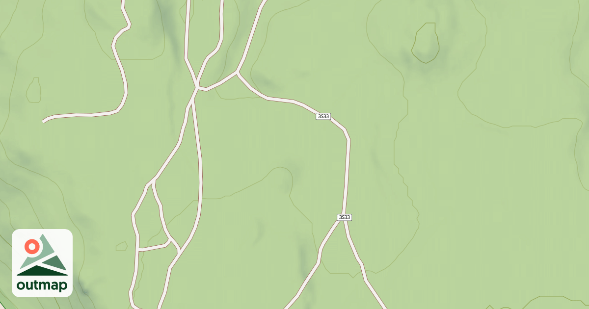 Map of B-Inyo Craters From Sawmill Sm