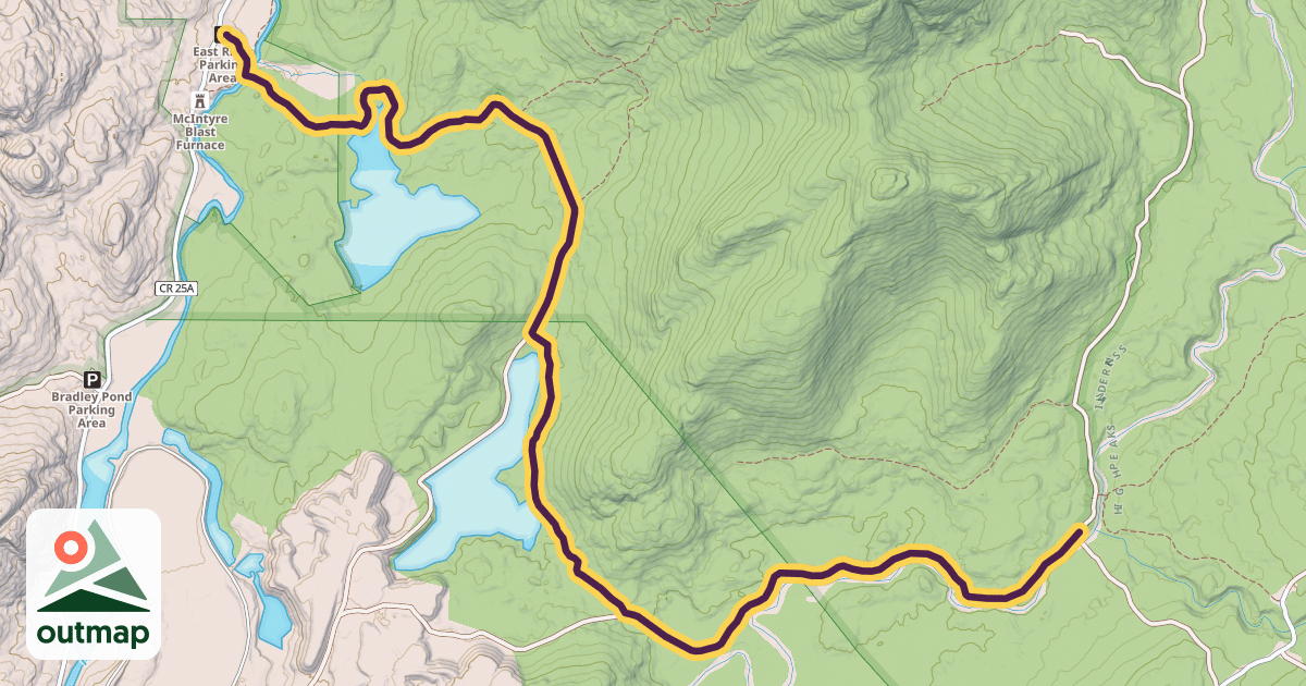 Map of Allen Mountain Bushwhack