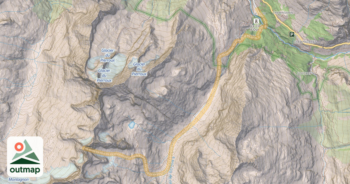 Map of Col du Salude — Le Clot d'en Bas