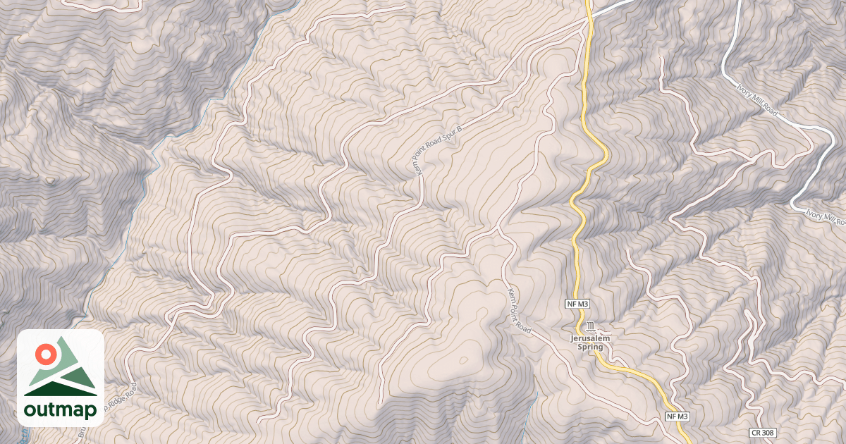 Map of KERN POINT SPUR B
