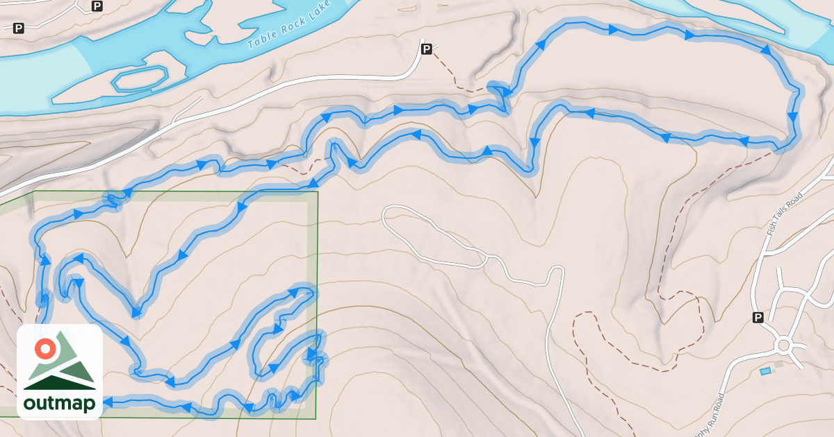 Map of White River Valley Trail System - Blue Loop