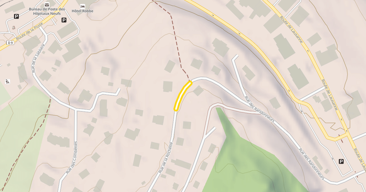 Map preview of Rue de la Rochette