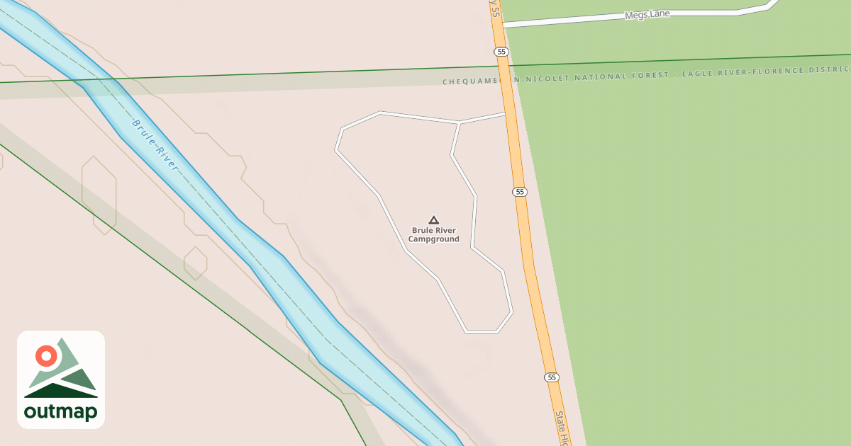 Map of BRULE RIVER CMP GRD ROAD