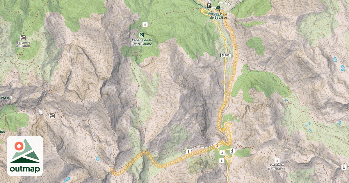 Map of Petit Col de Talon — Bayasse