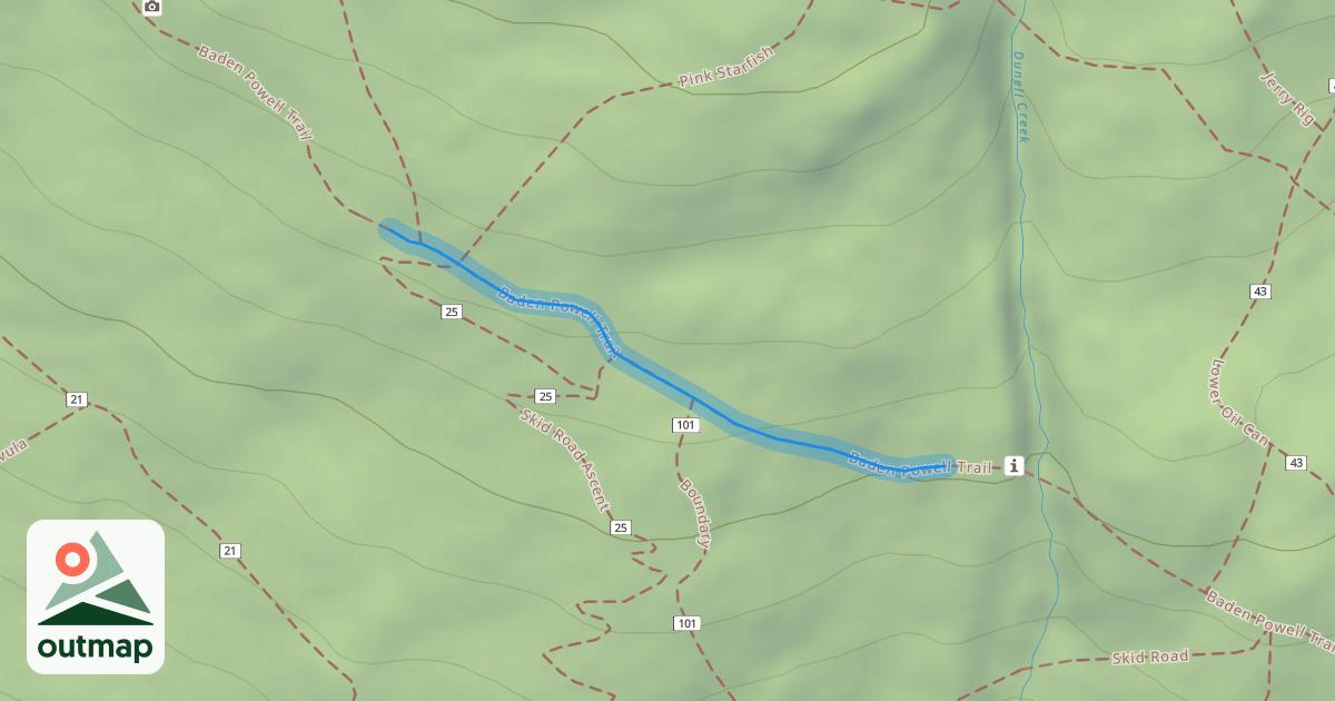 Map of Baden Powell Trail