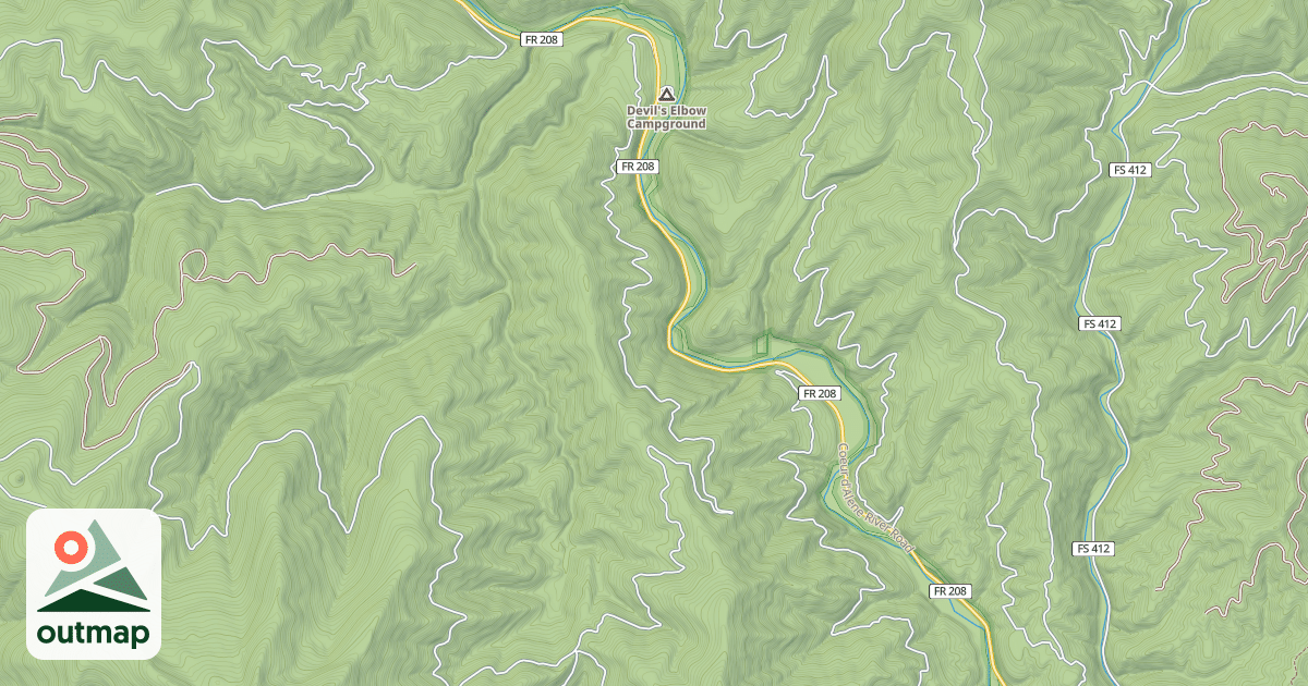 Map of DEVIL'S ELBOW