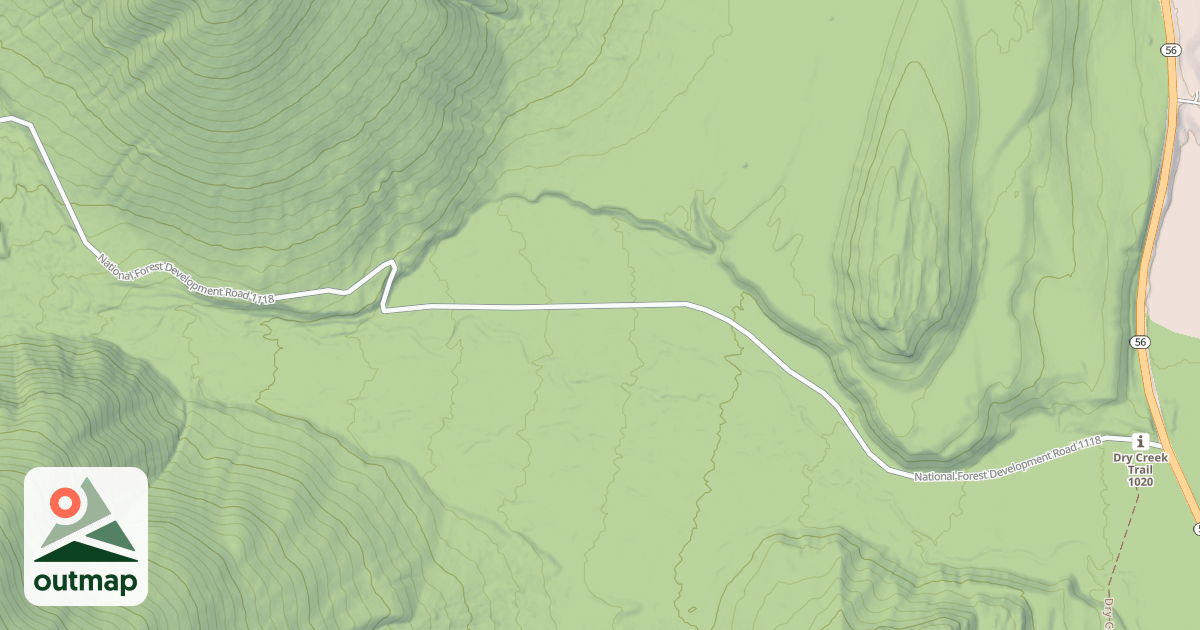 Map of DRY CREEK