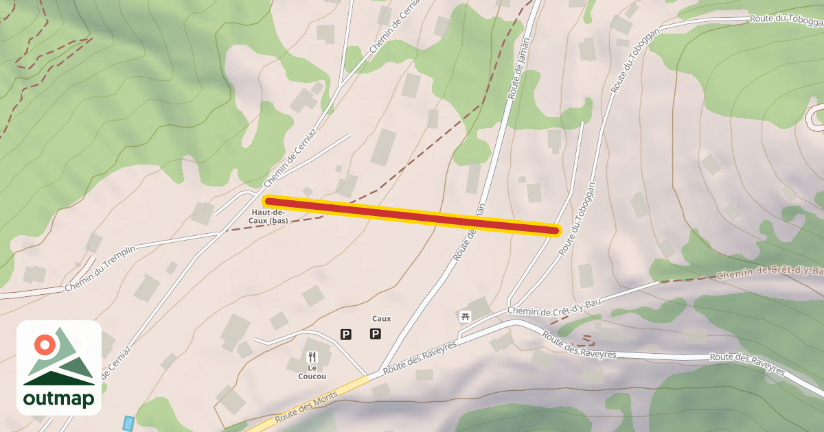 Map of Haut-de-Caux