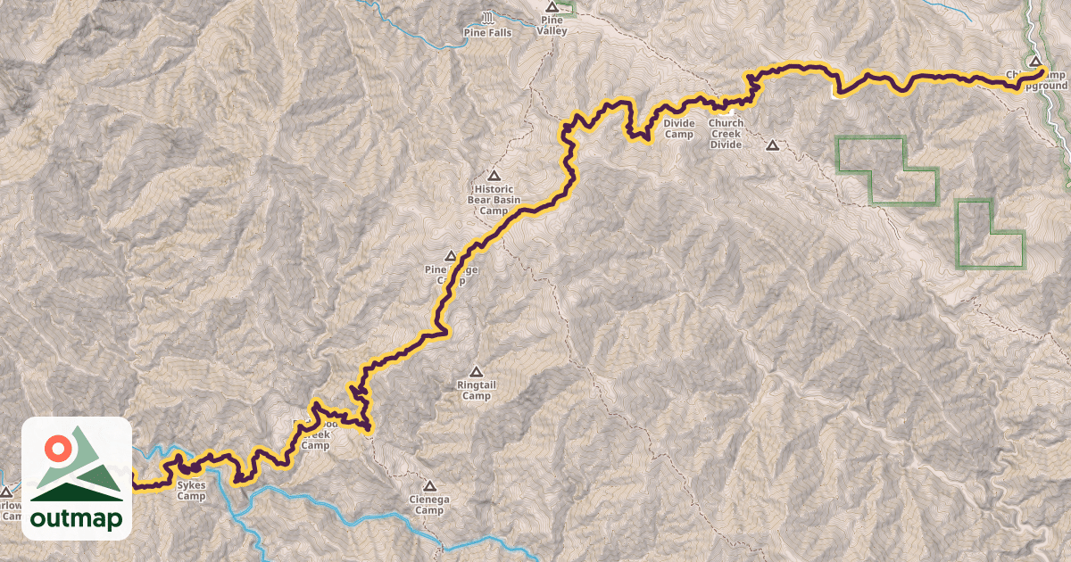 Map of Pine Ridge Trail