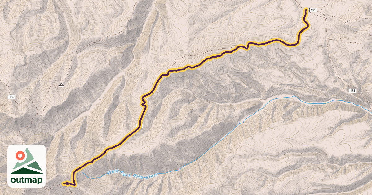 Map of Turkeyfeather Mountain Trail #102
