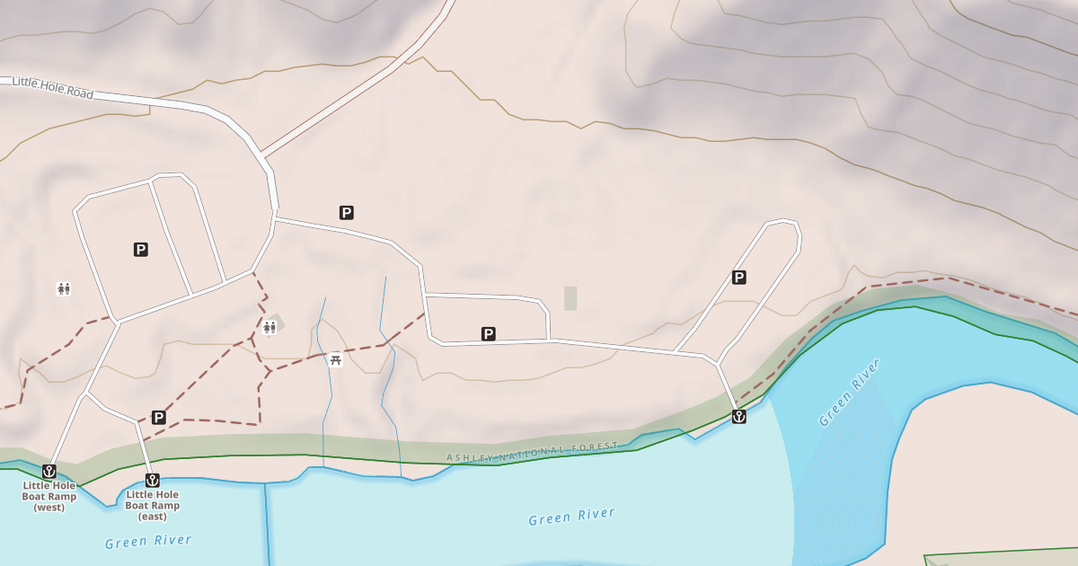Map preview of LITTLE HOLE - DAY USE AREA