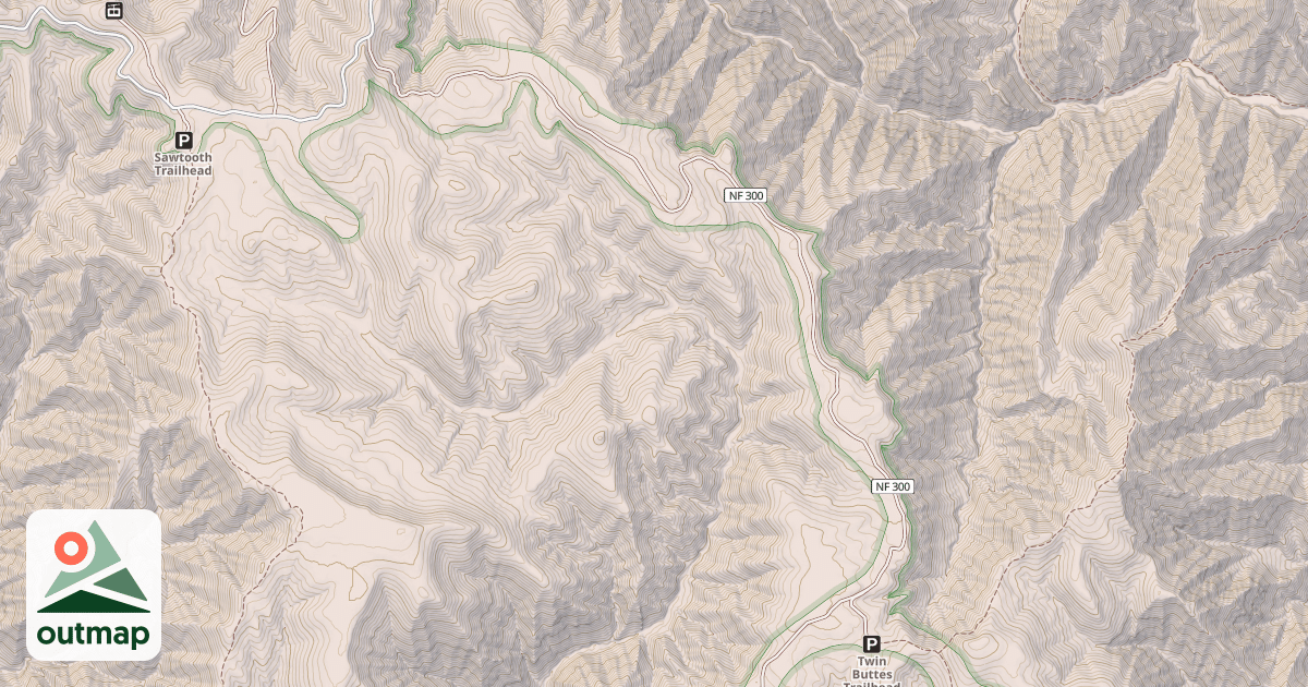 Map of TWIN BUTTES ROAD