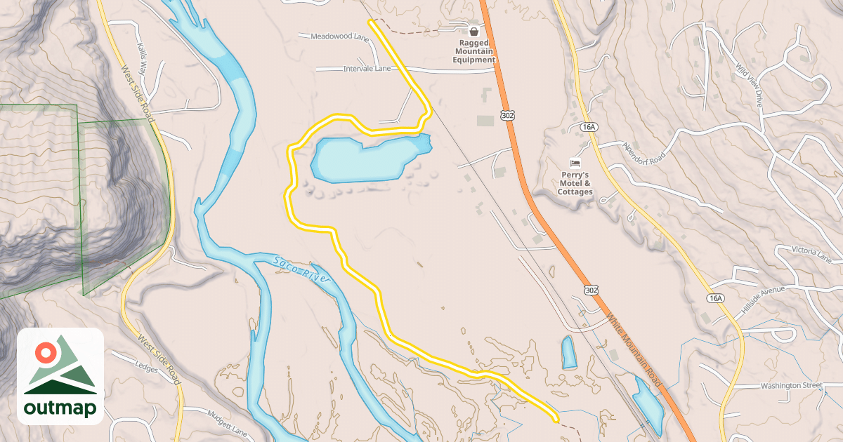 Map of Intervale Trail - South