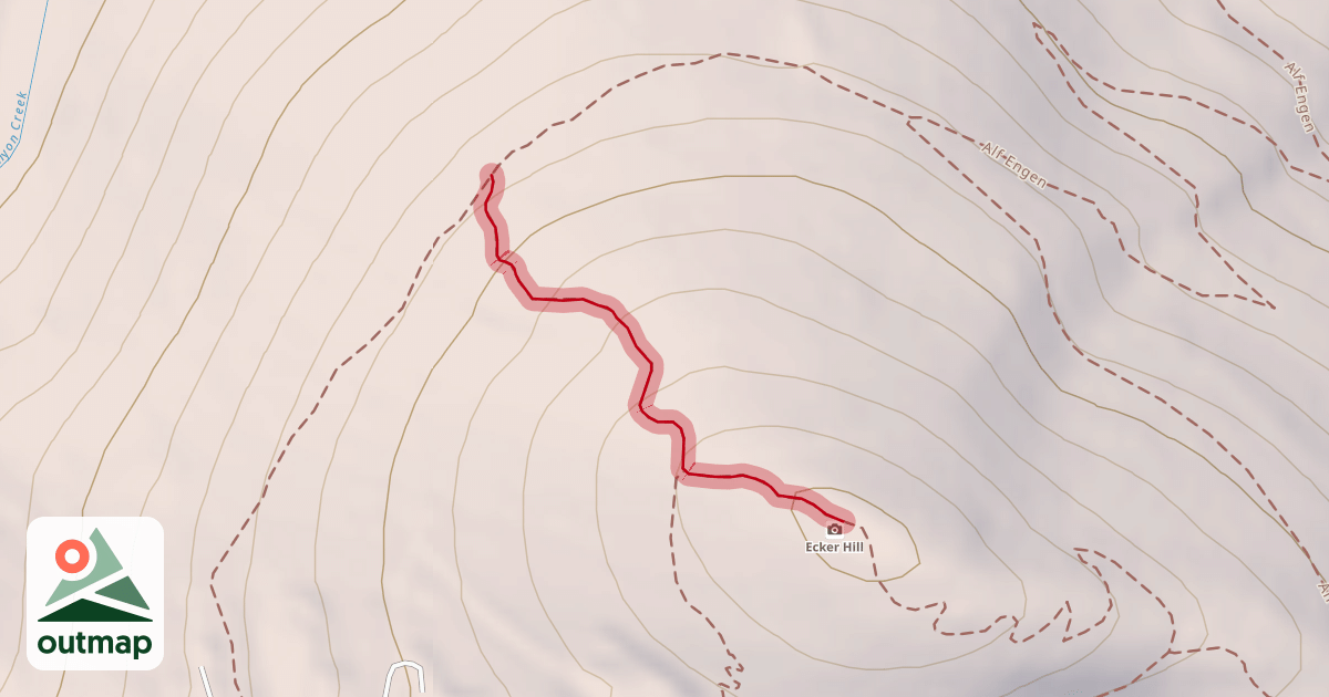 Map of Ecker Hill NW Approach