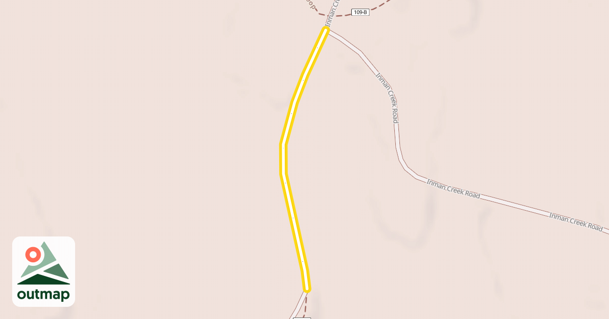 Map of Inman Creek Spur B