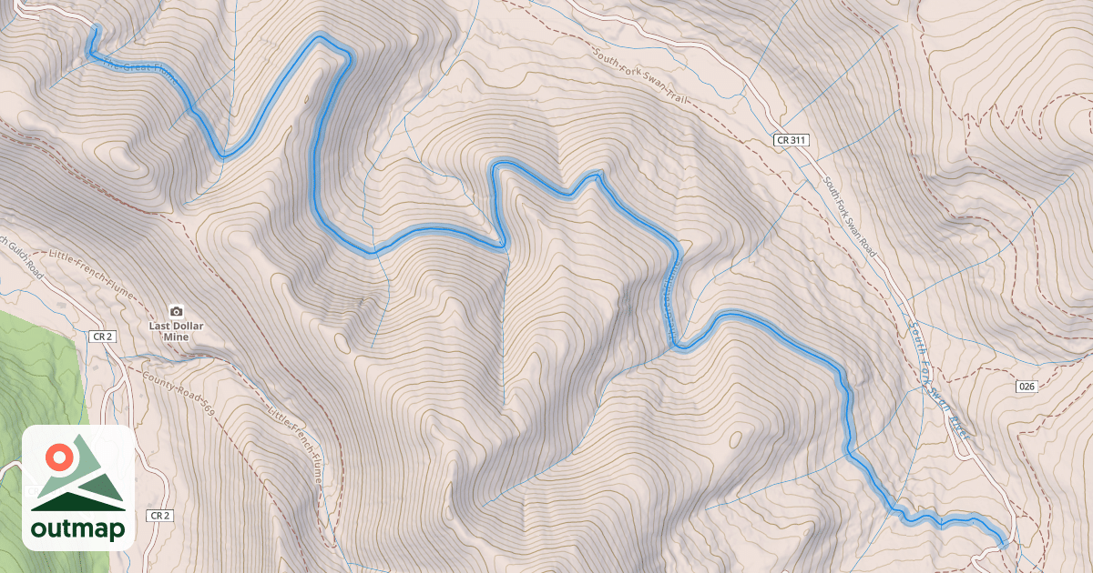 Map of The Great Flume