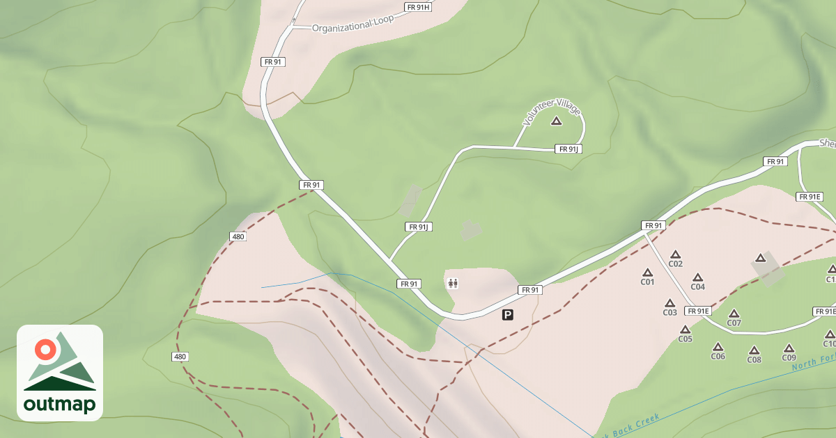 Map of VOLUNTEER VILLAGE