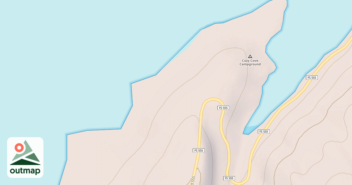 Map of COZY COVE CAMPGROUND