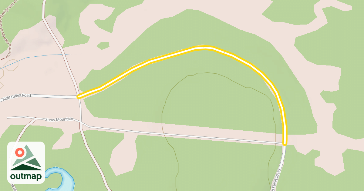 Map of Kidd Lakes Road