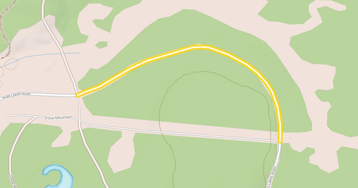 Map preview of Kidd Lakes Road