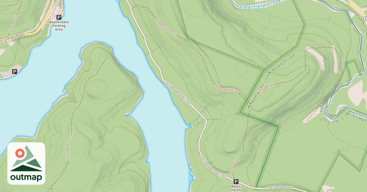 Map of Prince Gallitzin State Park Trails
