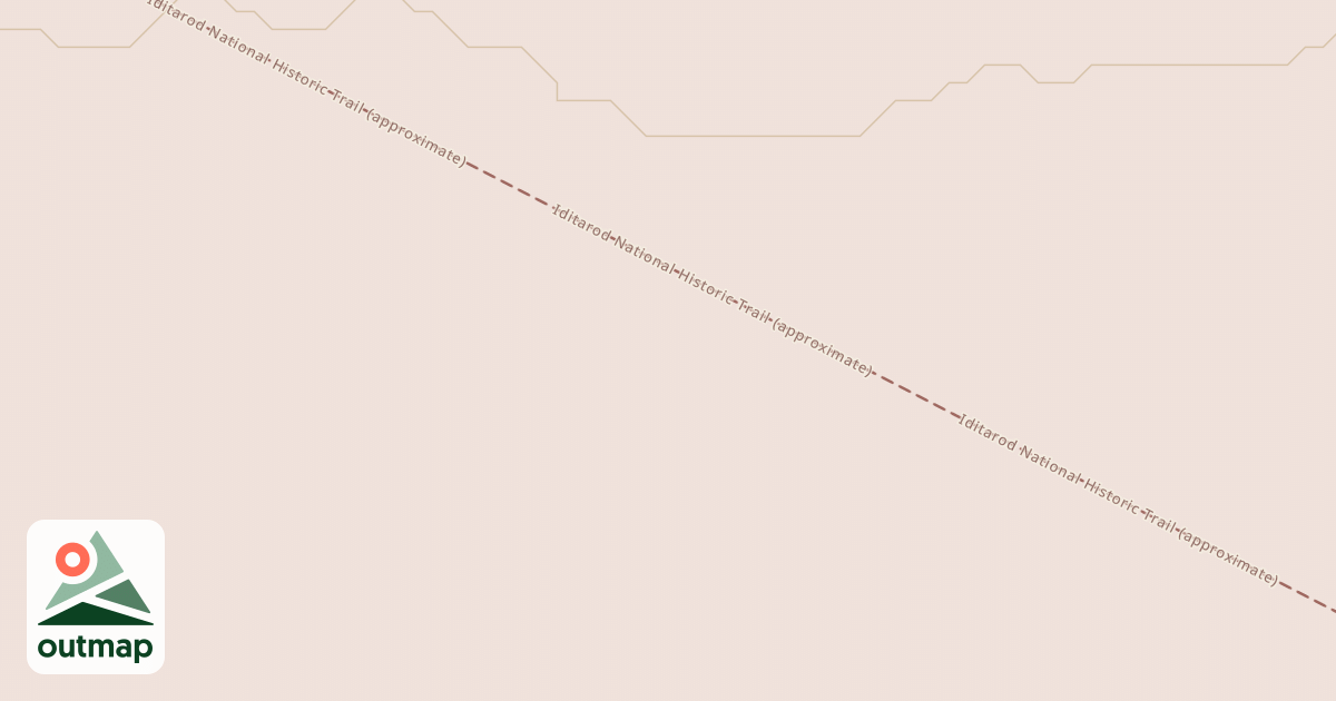 Map of Willow to Nome Winter Trail