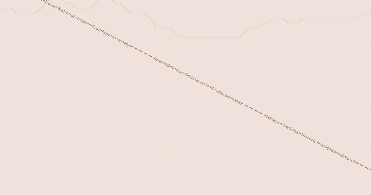 Map preview of Willow to Nome Winter Trail