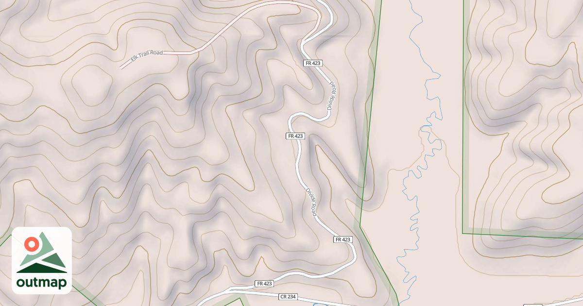 Map of DIVIDE ROAD