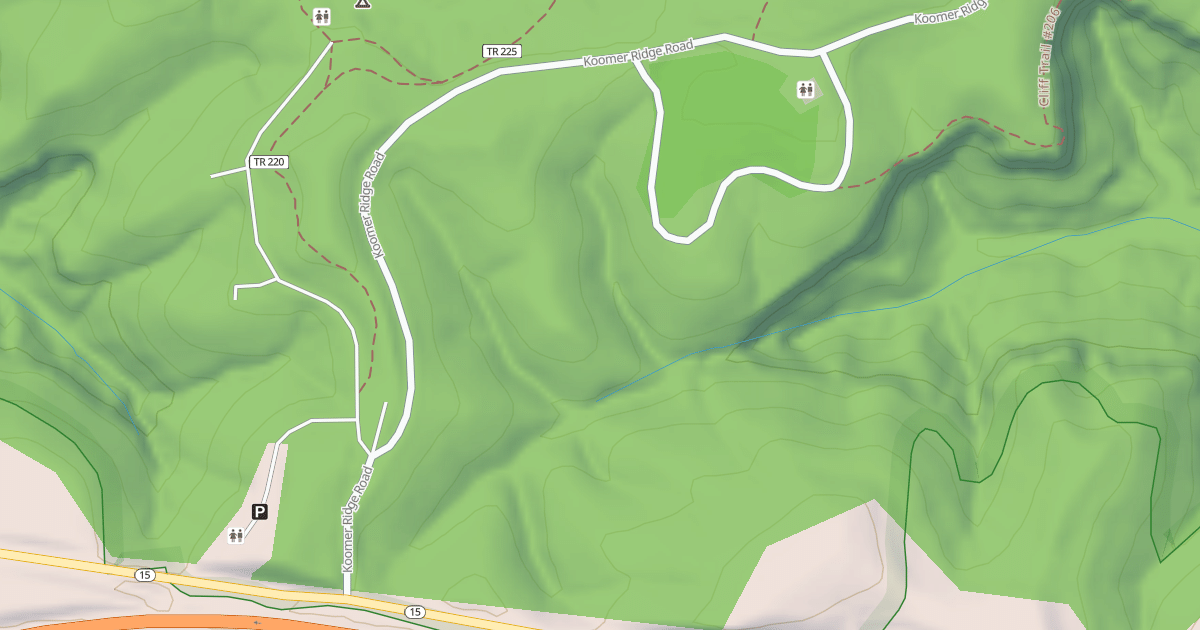 Map preview of KOOMER RIDGE