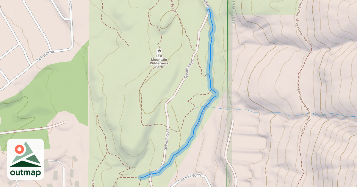 Map of Kay's Crest Trail