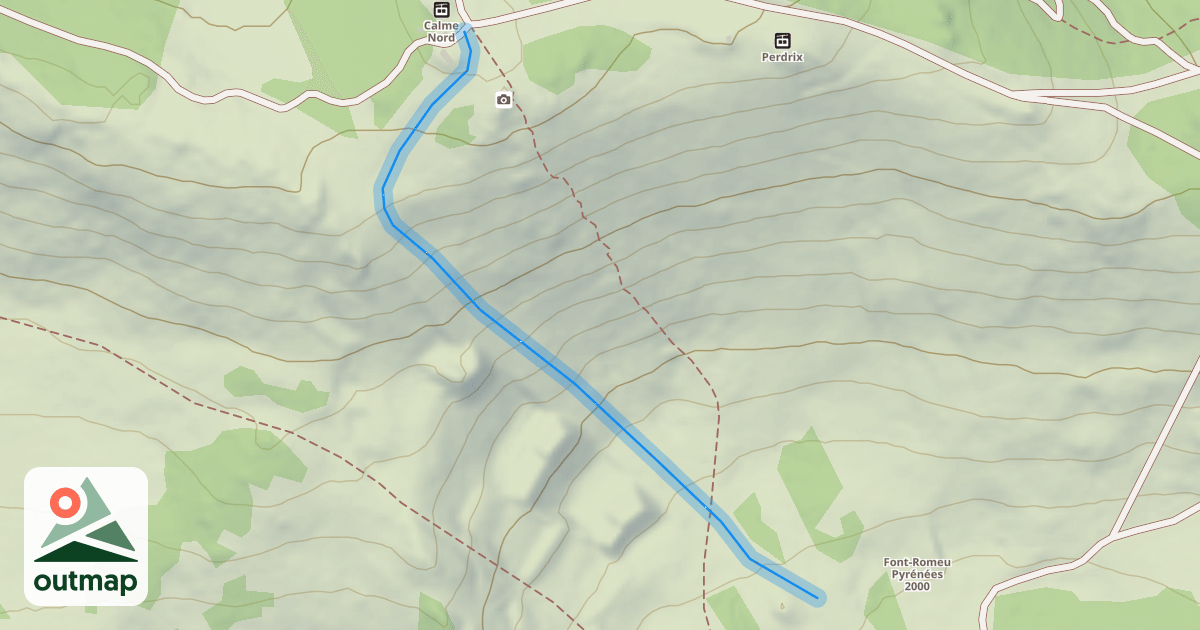 Map of Ski plan du Roc