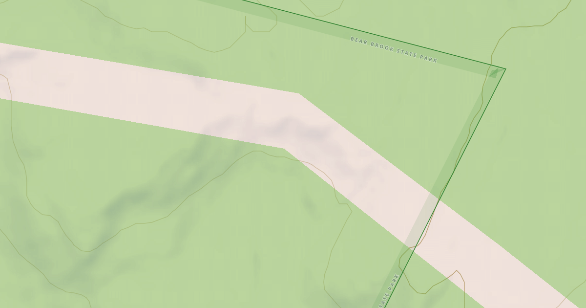Map preview of snowmachine trail