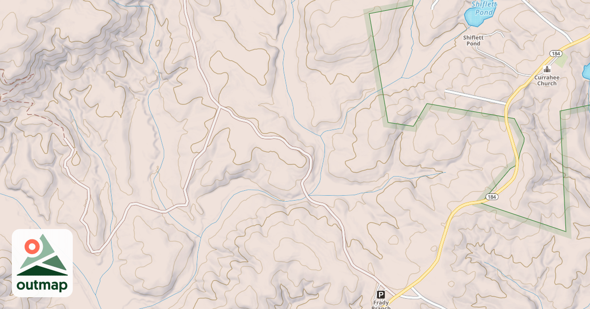 Map of FRADY BRANCH