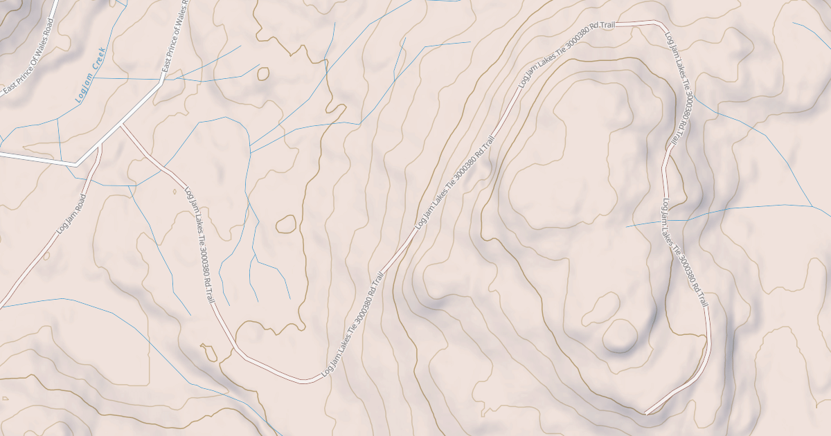 Map preview of LOG JAM LAKES TIE  3000380 RD
