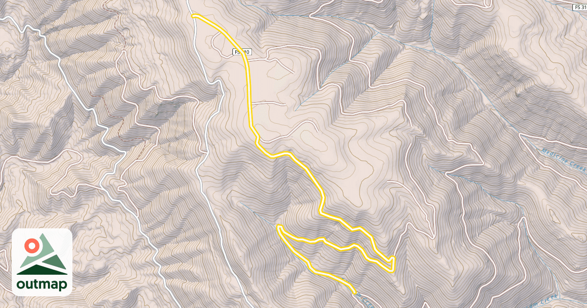 Map of Forest Road 5808-210