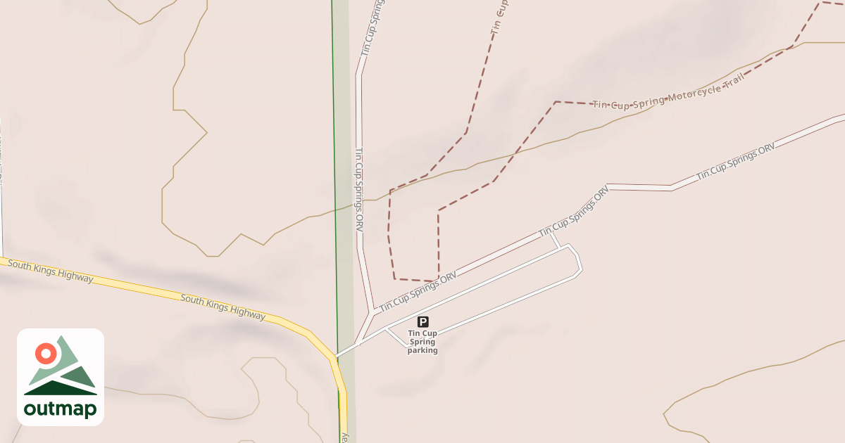 Map of Tin Cup Spring Motorcycle Trail