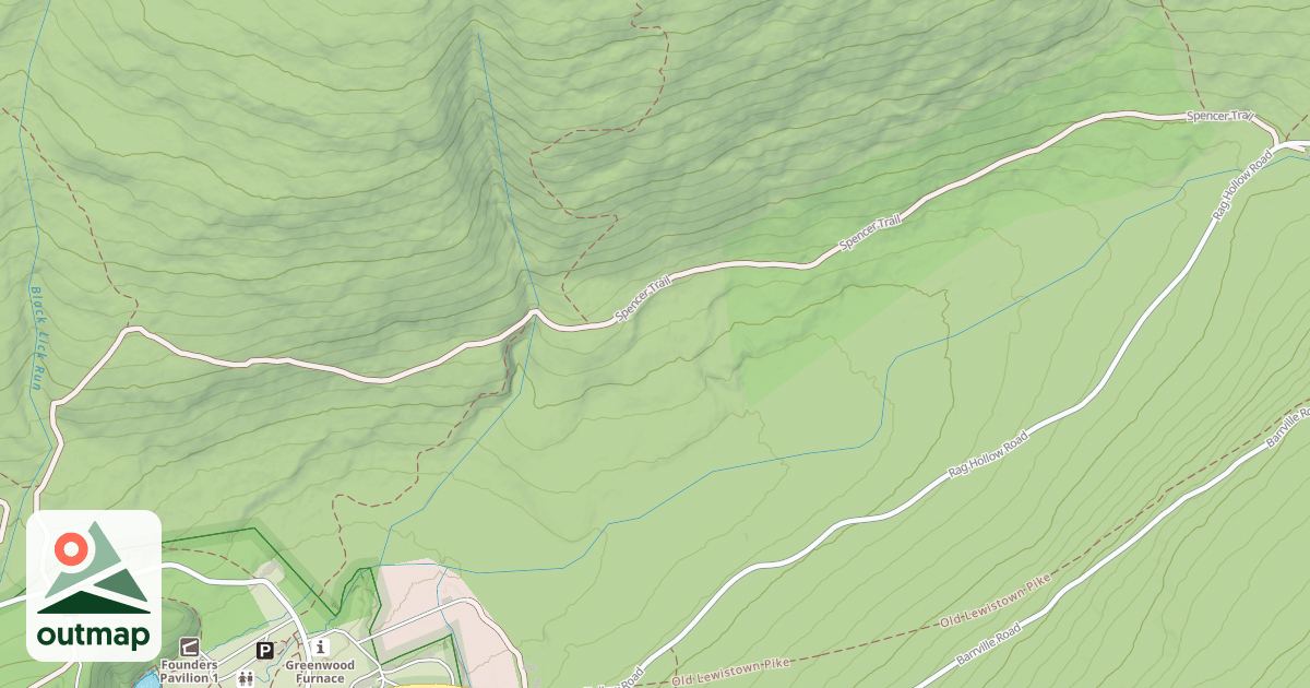 Map of Rothrock State Forest Seven Mountains Snowmobile Trails
