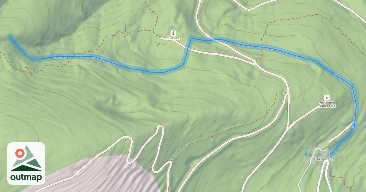 Map of Chemin de Servies aux Fontanille