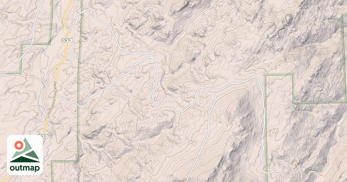 Map of Albany Peak
