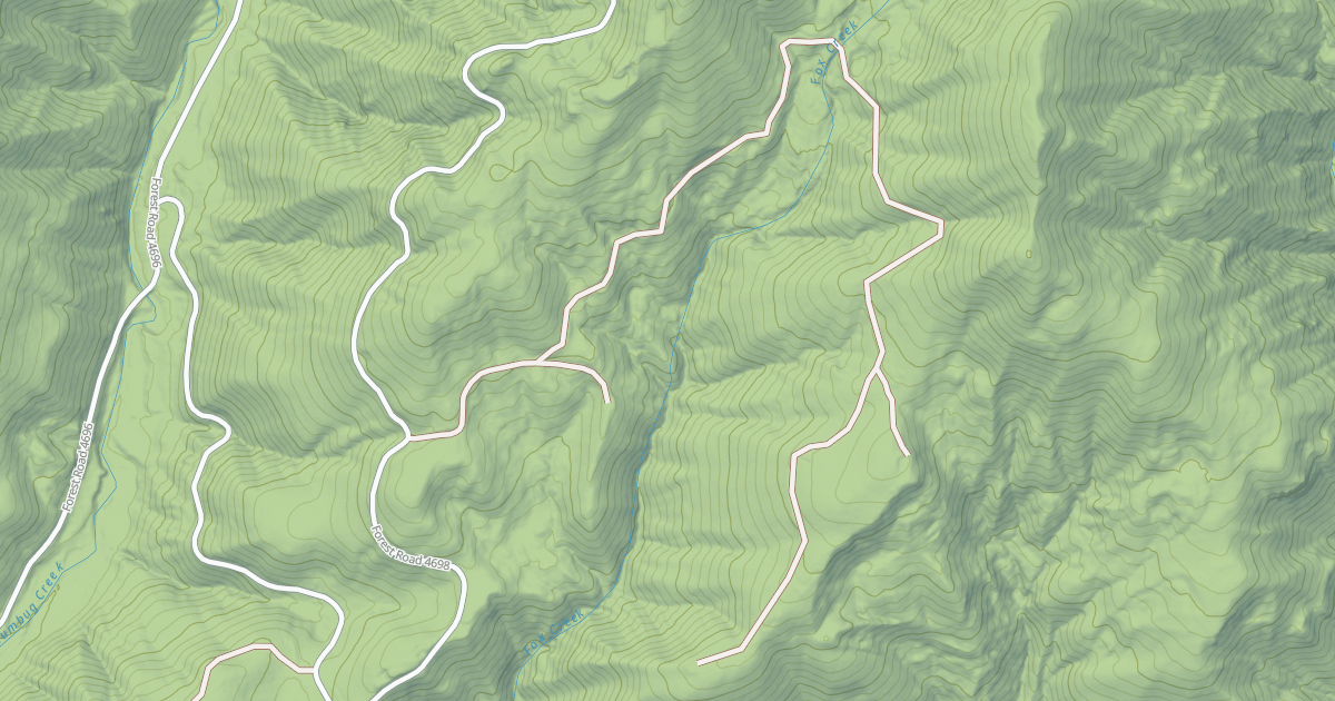 Map preview of USFS National Forest System Roads {982382C1-58EE-459F-8C5A-6B3C178D2B92}
