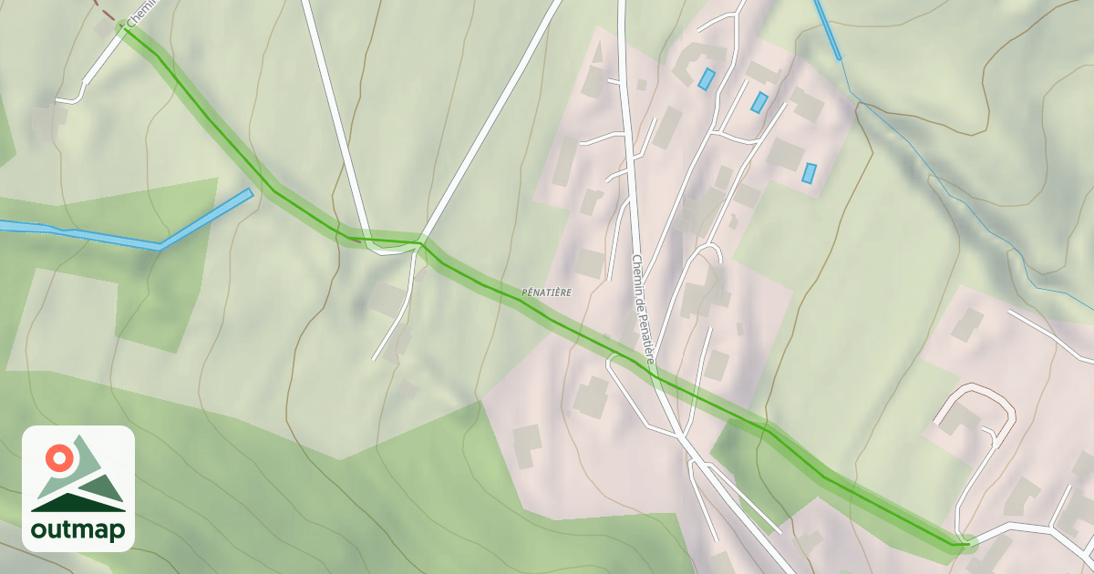 Map of Ancien Chemin de Cossey à Pénatière