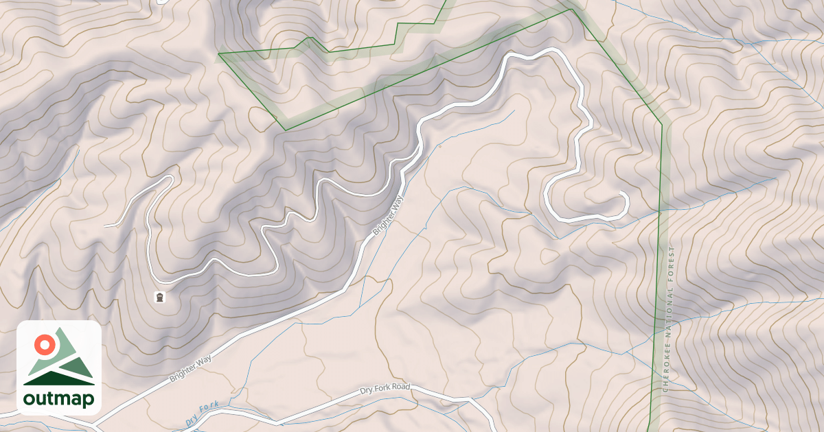 Map of DRY POND GAP