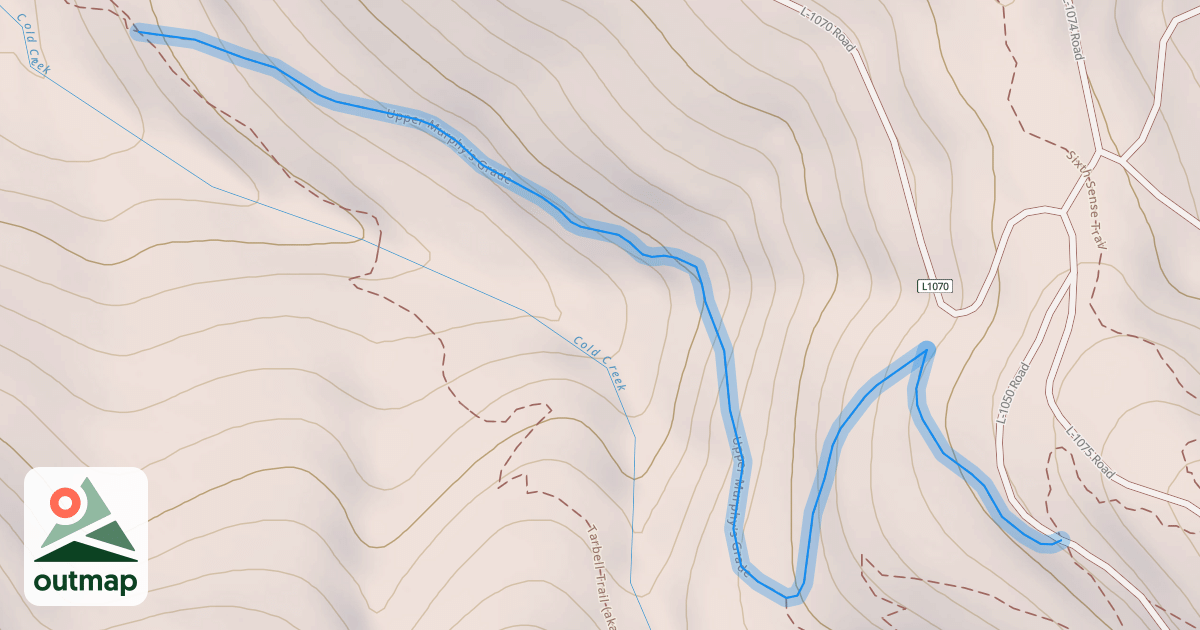 Map of Upper Murphy's Grade