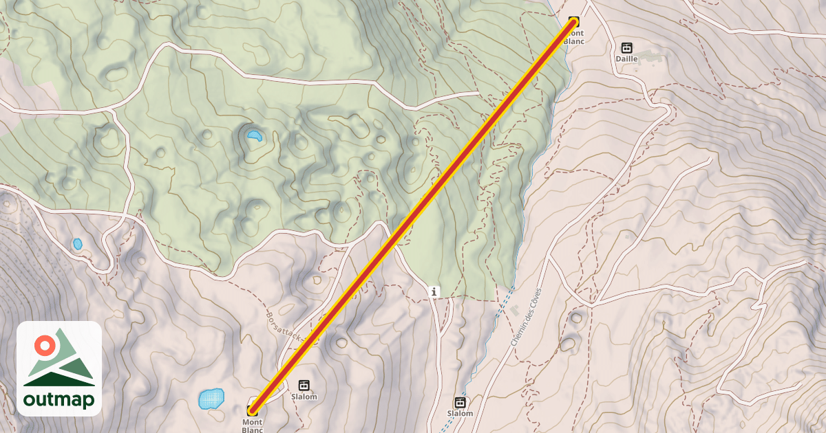 Map of Mont Blanc