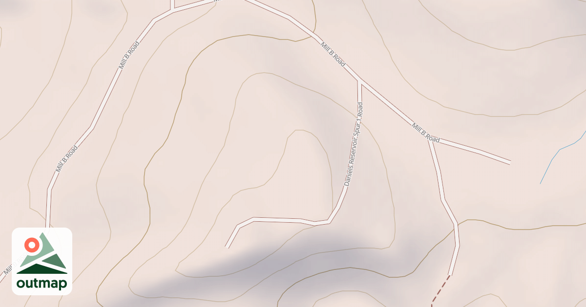 Map of DANIELS RESERVOIR SPUR 1