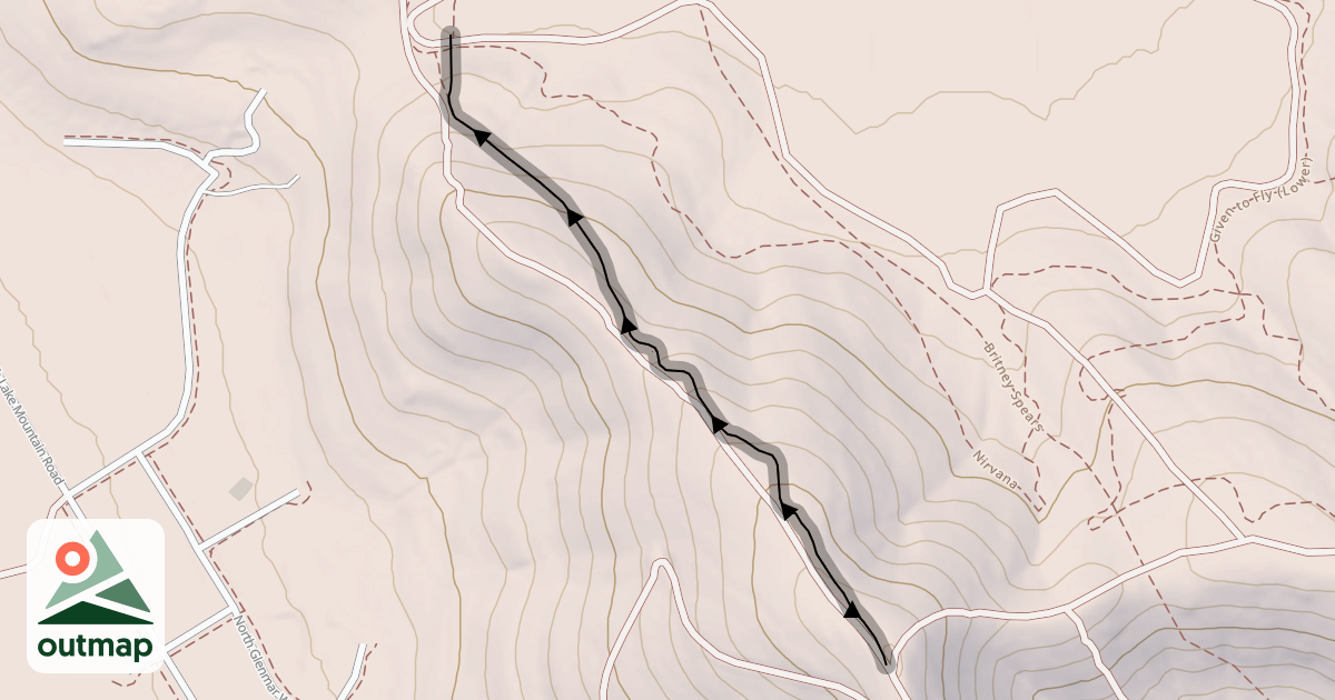 Map of The Downward Spiral Trail